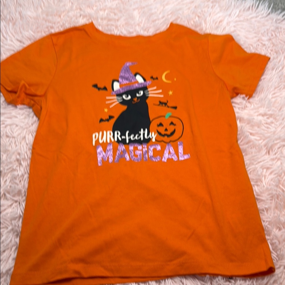 Wonder Nation Orange Halloween Tee Short Sleeve